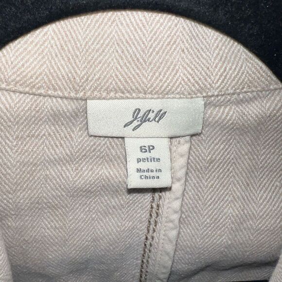 J. Jill Women’s Size 6P Linen Blend Classic Button Up Blazer - Picture 3 of 6